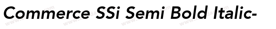Commerce SSi Semi Bold Italic字体转换
